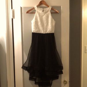 Girls black/white formal dress.